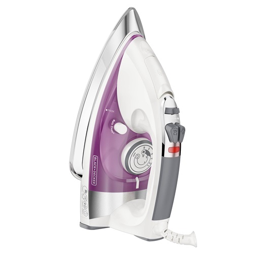 IR1350S-T Professional Steam Iron with Stainless Steel Soleplate, Purple